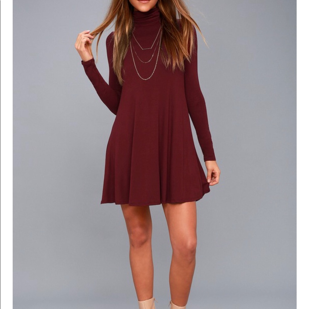 Lulu’s Burgundy Sway Dress